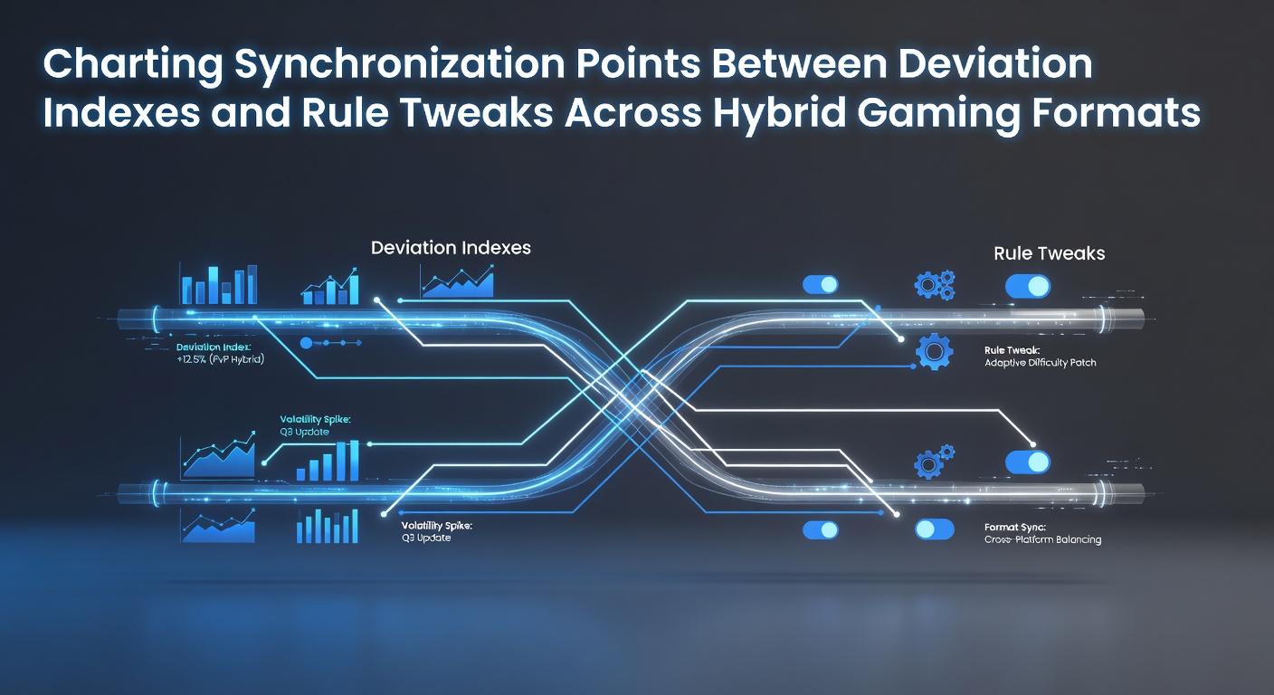 Diagramme zeigen Synchronisationspunkte von Abweichungsindizes mit Regelvariationen in gemischten Casino-Formaten