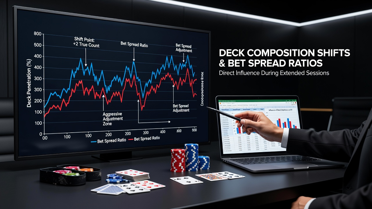Visualisierung von Kartenverteilungsänderungen und deren Auswirkungen auf Wettstrategien in Blackjack-Schuhen