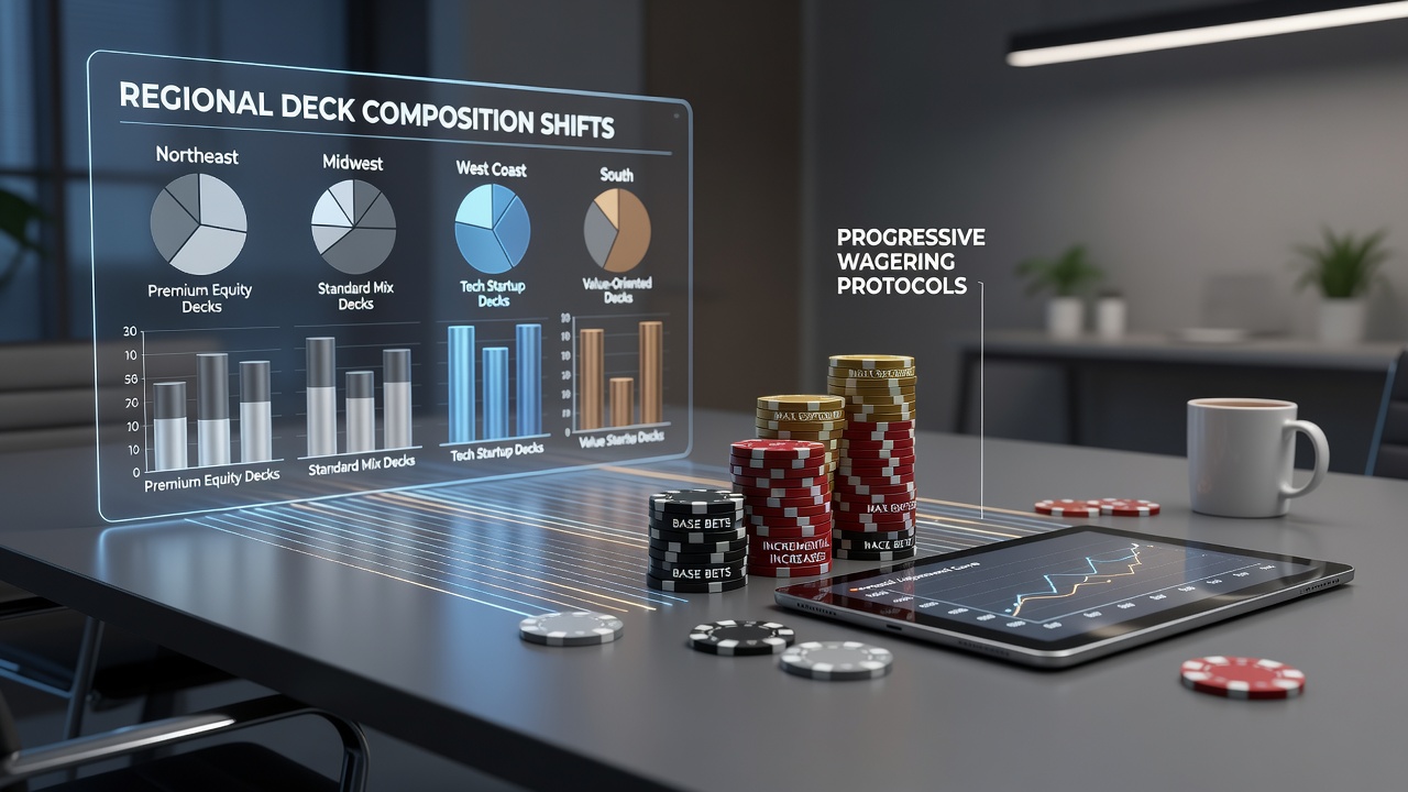 Darstellung regionaler Deck-Zusammensetzungen und Wettsysteme im Blackjack