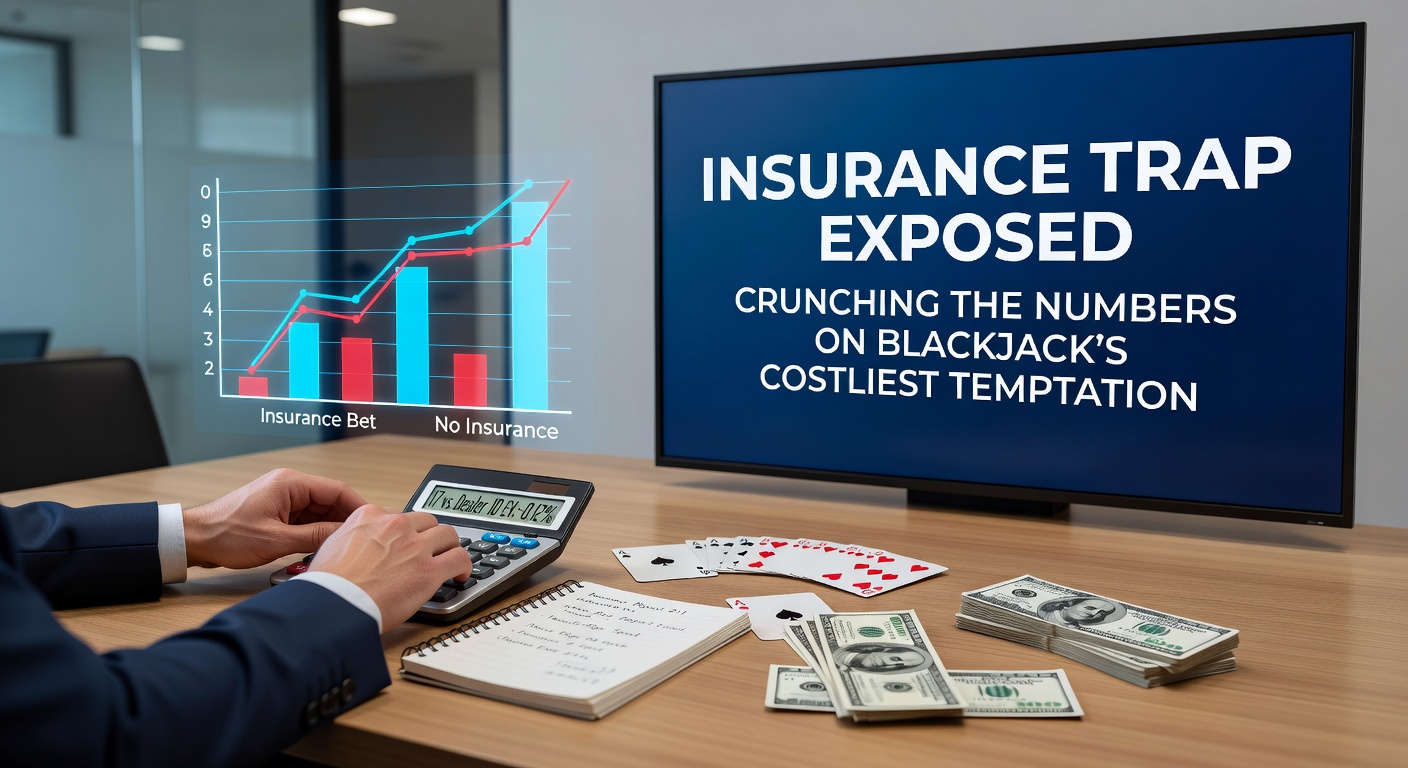 Detaillierte Grafik mit Wahrscheinlichkeitskurven für Insurance-Wetten bei variierenden True Counts in Blackjack