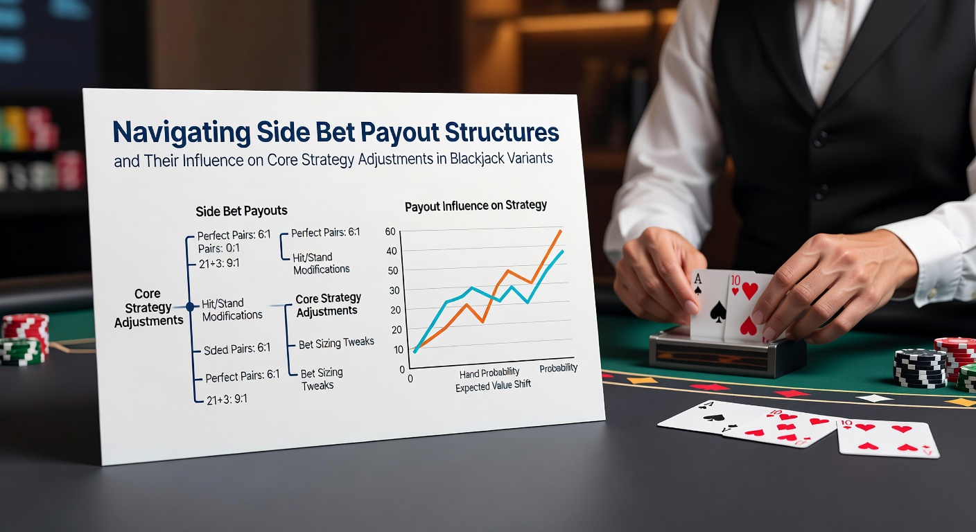 Übersicht über verschiedene Seitenwett-Strukturen in Blackjack-Varianten mit Fokus auf Auszahlungen und Strategieanpassungen