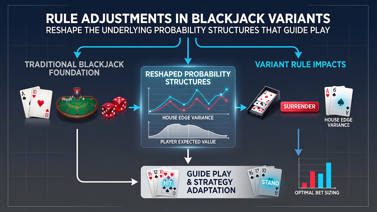 Analyse von Wahrscheinlichkeitsstrukturen bei Blackjack-Varianten mit Fokus auf Regeländerungen